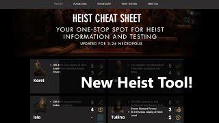 New Poe Tool: Heist Cheat Sheet Website