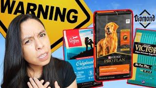 The 4 TOP Dog Foods to AVOID?!  Purina, Orijen, Victor and Diamond