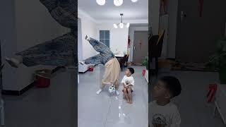 爸爸也太会玩了#呆萌小米宝#萌娃#熊孩子