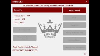 Passcode Bypass iOS 15 with LURAM Tool Windows.