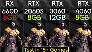 RX 6600 vs RTX 2060 Super vs RTX 3060 vs RTX 4060 - Test In 15+ Games - Interesting Outcome !