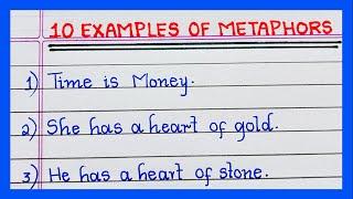 Examples of Metaphors in English | 5 | 10 Examples of Metaphors