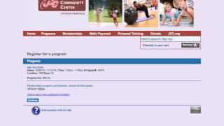 JCC Online Registration Tutorial