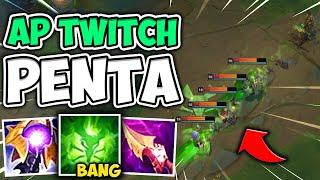 OMG! SPRAY MASSIVE MAGIC DAMAGE WITH FULL AP TWITCH! (PENTAKILL) - League of Legends