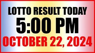 Lotto Result Today 5pm October 22, 2024 Swertres Ez2 Pcso