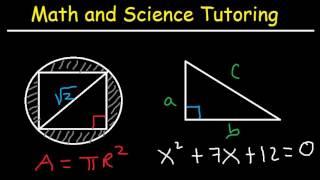 Math and Science Tutoring - High School & College - Chemistry, Algebra, Trigonometry,