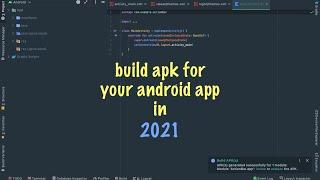 build apk for your android app