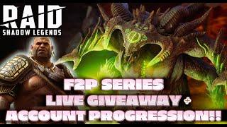 NEW Champions + DIRECTION for the F2P Account!! LIVE GIVEAWAY - A F2P Series | RAID: Shadow Legends