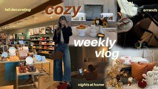 cozy week in my life️ | decorating for fall, athleisure haul, honest chats, errands, cooking