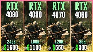 RTX 4090 vs RTX 4080 vs RTX 4070 vs RTX 4060 - Test in 12 Games