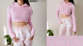 How to Crochet: Cropped Hoodie | Pattern & Tutorial DIY