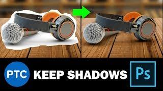 Photoshop: How to Cut Out Backgrounds and KEEP The Original Shadows