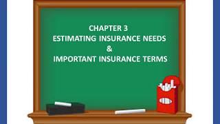 Chapter 3 Estimating Insurance Needs & Important Insurance Terms