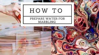 How to thicken water for EBRU Marbling (turkish style marbling)