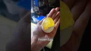 Pehli bar in life FROZEN ANDA #incrediblescience #unexpected #food #eggs