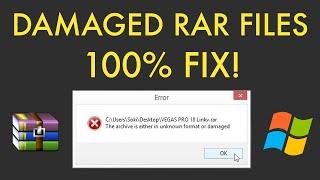 The Archive Is Either In Unknown Format Or Damaged (100% Fix) Damaged RAR Files - Easy Fix 2021