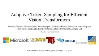 [ECCV 2022 Oral] Adaptive Token Sampling for Efficient Vision Transformers