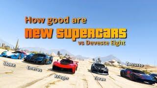 GTA V How good are new supercars | Thrax vs Krieger vs Emerus vs S80RR vs Zorrusso