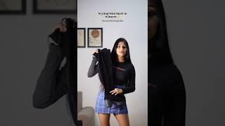 Mini Skirt from Myntra #miniskirts #myntrafinds #winterlook #winterseason #winterfashion #boots