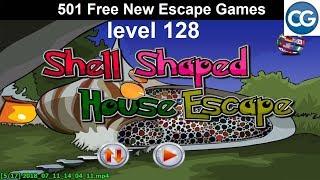 [Walkthrough] 501 Free New Escape Games level 128 - Shell shaped house escape - Complete Game