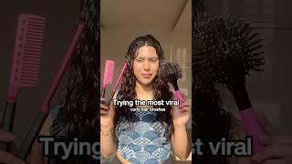 Trying the most viral curly hair brushes  #curlyhairbrushes #amazonfinds