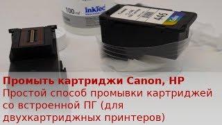 Промывка печатающих голов в двухкартриджных Canon и HP – инструкция