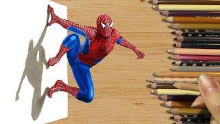 3D Colored Pencil Drawing: Spider-Man - Speed Draw | Jasmina Susak