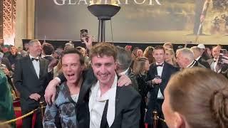 Irish Stars Paul Mescal and Andrew Scott Reunite at 'Gladiator II' Premiere in London