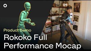 Rokoko Full Performance Capture Raw Demo | Motion Capture Workflow