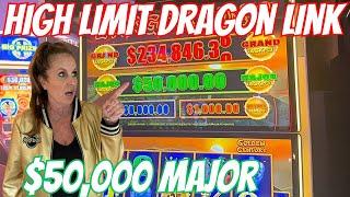 $50,000 MAXED OUT MAJOR on the Ultra High Limit Dragon Link! BIG SPINS!