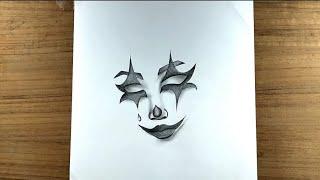 Joker Drawing | easy drawing for beginners| step by step joker drawing