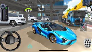 Blue Lamborghini Huracan Evo Spyder For Parking - 3d Driving Class || Car Game #gameplay #cargame