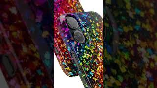 Multi Color Faux Glitter Gift for Her Cute Phone Cases for Iphone 16 Pro Max | iPhone 15 Case | i...