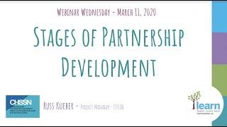 Webinar Wednesday Replay | Stages of Effective Partnership Development