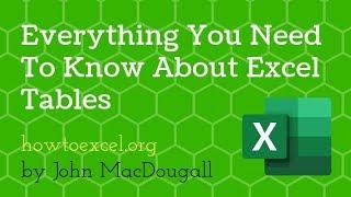 Everything You Need To Know About Excel Tables