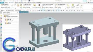 Siemens NX 12 CAD Tutorial 1 for Beginners | Press Tool | Sketching, Part and Assembly | #cadguruji