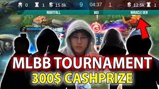 MLBB SURGE TOURNAMENT 300$ CASHPRIZE WITH MIRACLE GEN!! (Epic comeback against pro players or lose)