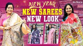 Newyear New Sarees New Look || Sruthiraagalu || Sruthi Vlogs || Strikers