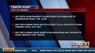 Traffic alerts impact travelers in Monterey County