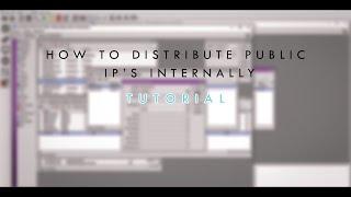 How to distribute your Public Ip's Internally.