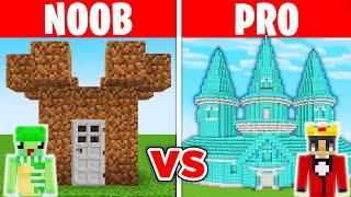 Minecraft NOOB vs PRO: SAFEST CASTLE HOUSE BUILD CHALLENGE