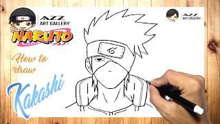 How to draw Kakashi Hatake step by step | Naruto