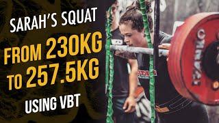 Sarah from 230kg Squat to 257.5kg with Velocity Based Training