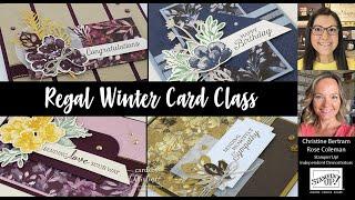 Regal Winter Card Class with Cards by Christine