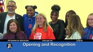 PPS Board of Education Regular Meeting - March 20, 2018