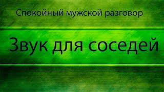 Спокойный разговор мужской голос. Звук для соседей