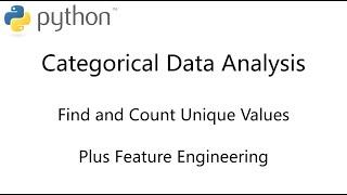 Python pandas - Categorical Data Analysis: How to Find and Count Unique Values