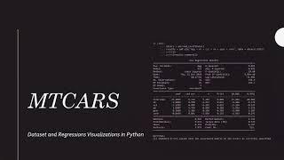 Python Regression Analysis of MTcars Dataset