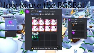 How to use the new BGS BOT in discord | Bubble Gum Simulator