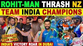 INDIA CHAMPIONS| ROHIT SHARMA THRASH NEWZEALAND | TEAM INDIA WON CHAMPIONS TROPHY | LIVE  REACTION